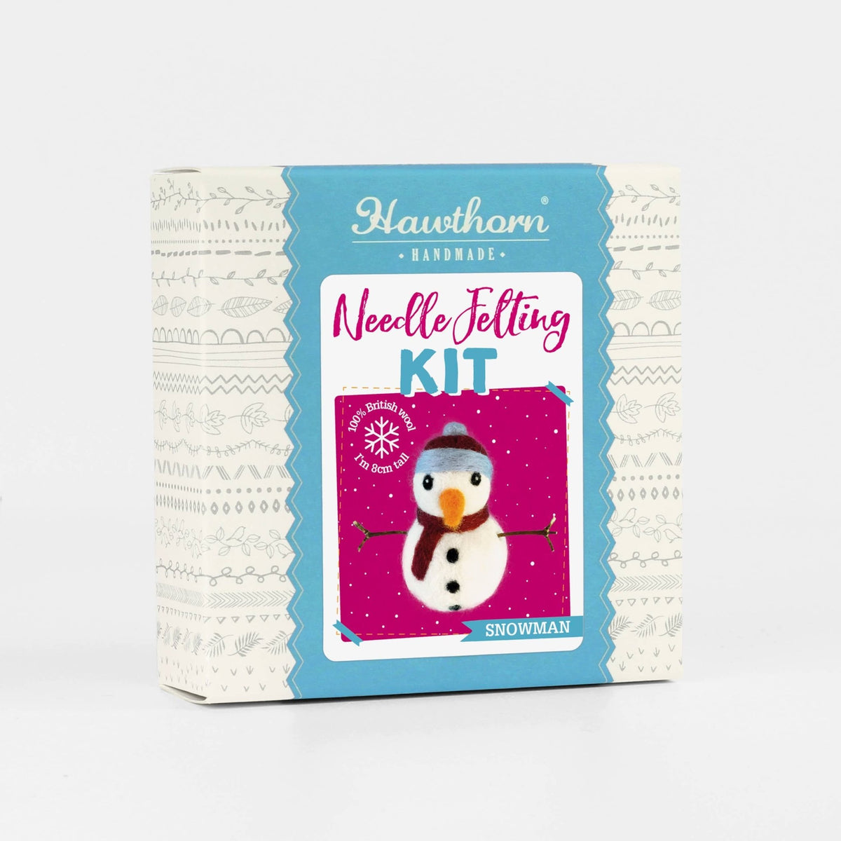 Snowman Mini Needle Felting Kit - Shop at Persephone's Hearth