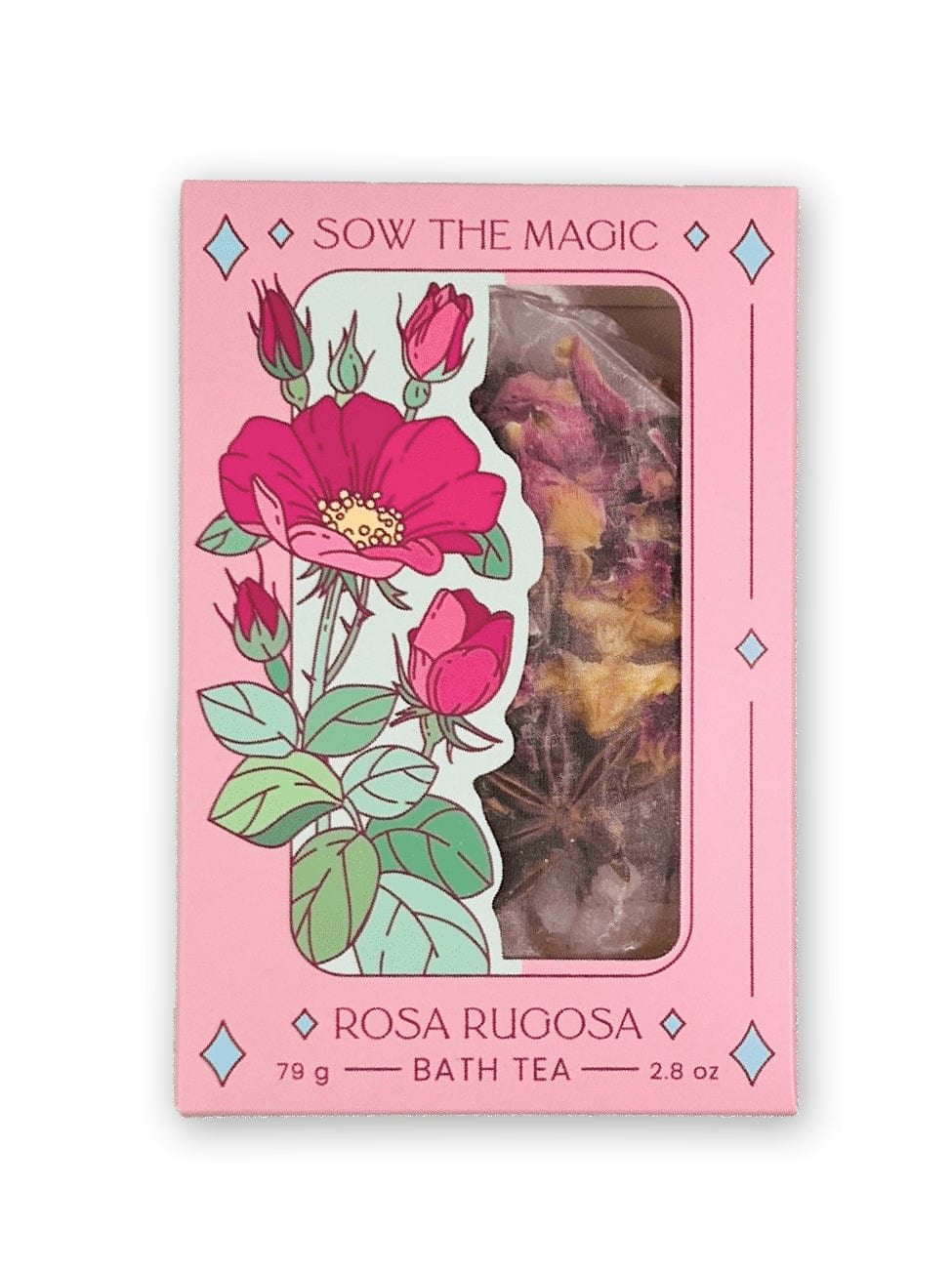 Sow the Magic Bath Tea Rosa Rugosa Tarot Botanical Bath Tea Box