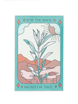 Sow the Magic Broadleaf Sage Tarot Garden Seed Packet