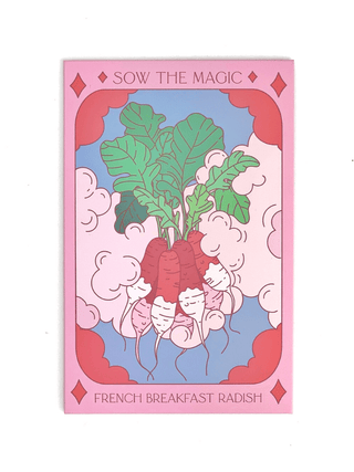 Sow the Magic French Breakfast Radish Tarot Garden Seed Packet