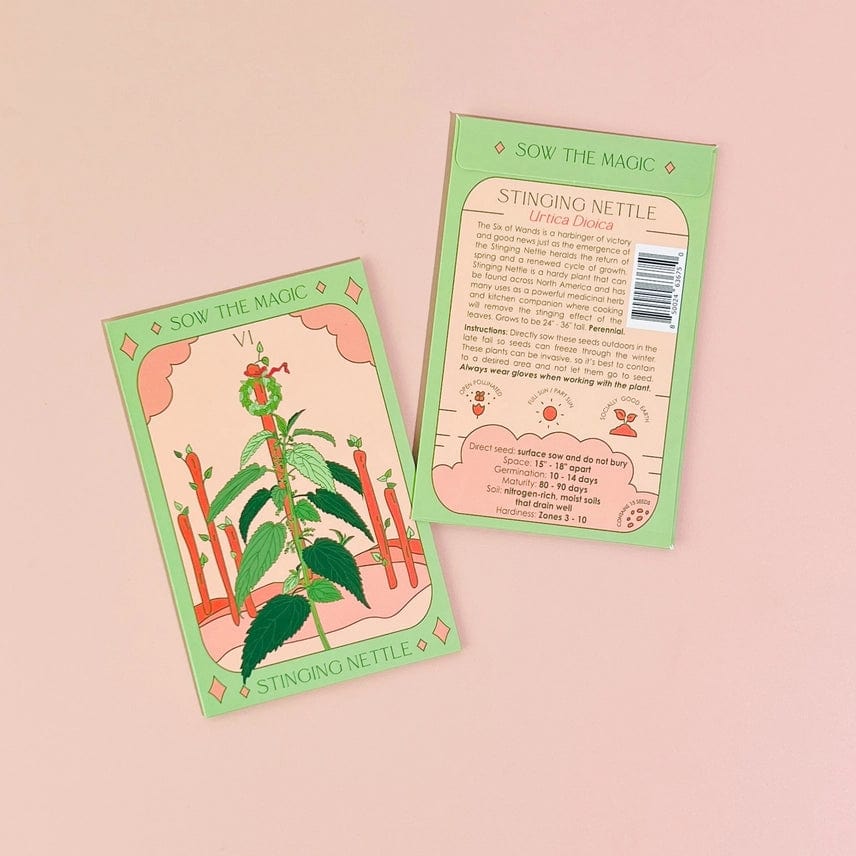 Sow the Magic Garden Seeds Stinging Nettle Tarot Garden Seed Packet