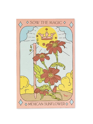 Sow the Magic Mexican Sunflower Tarot Garden Seed Packet