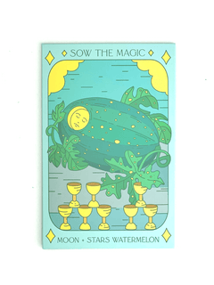 Moon and Stars Watermelon Tarot Garden Seed Packet