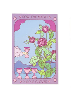 Purple Clover Tarot Garden Seed Packet