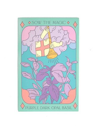 Sow the Magic Purple Dark Opal Basil Tarot Garden Seed Packet