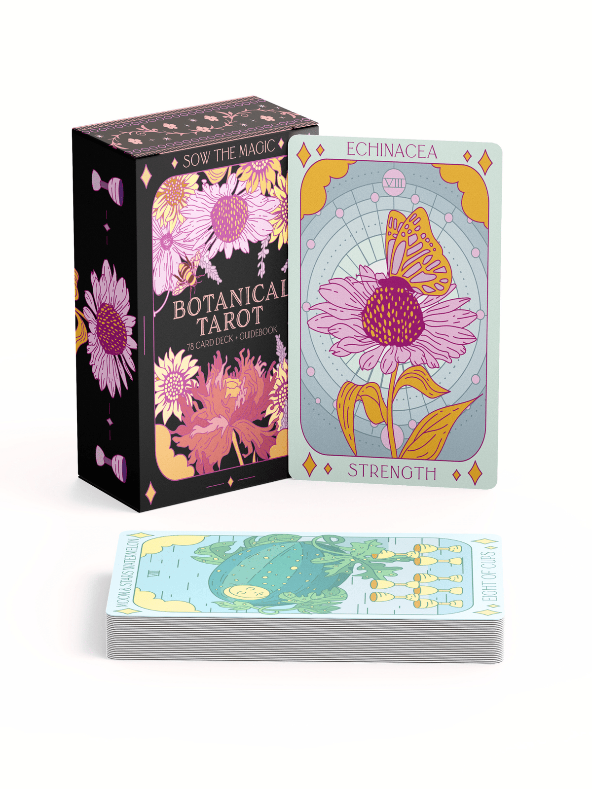 Sow the Magic Tarot Card Deck Botanical Tarot Deck and Guidebook