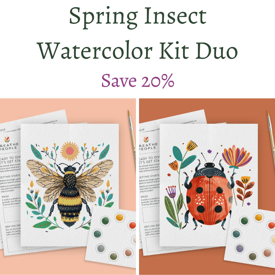 Spring Insect Watercolor Kit Duo - Shop at Persephone's Hearth