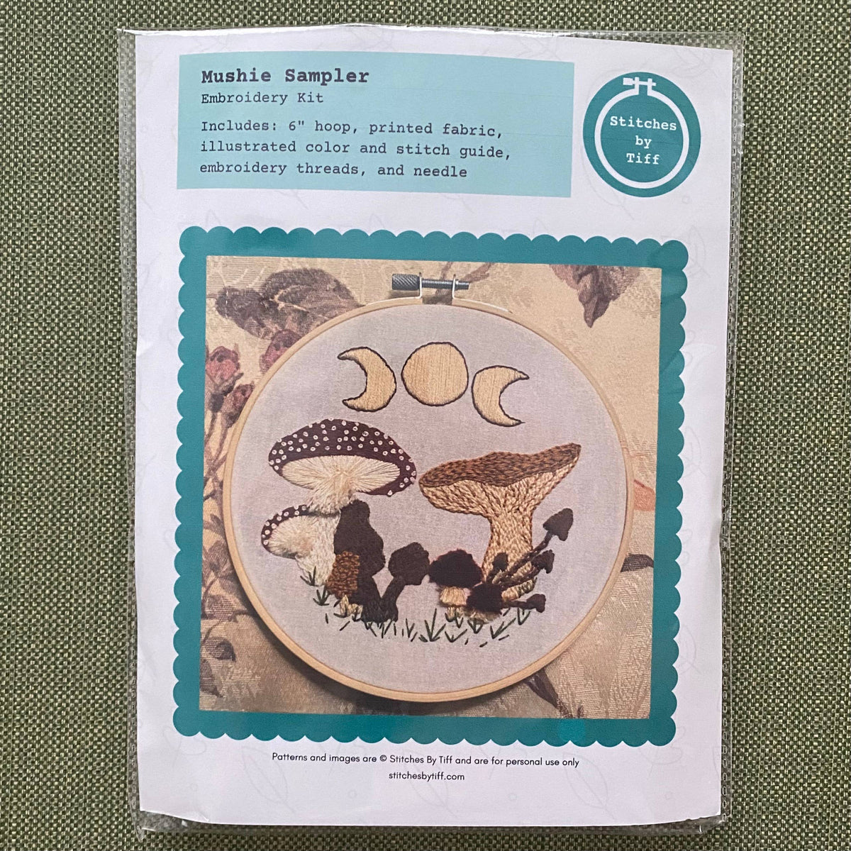 Stitches By Tiff 6" Beginner Mushie DIY Embroidery Kit