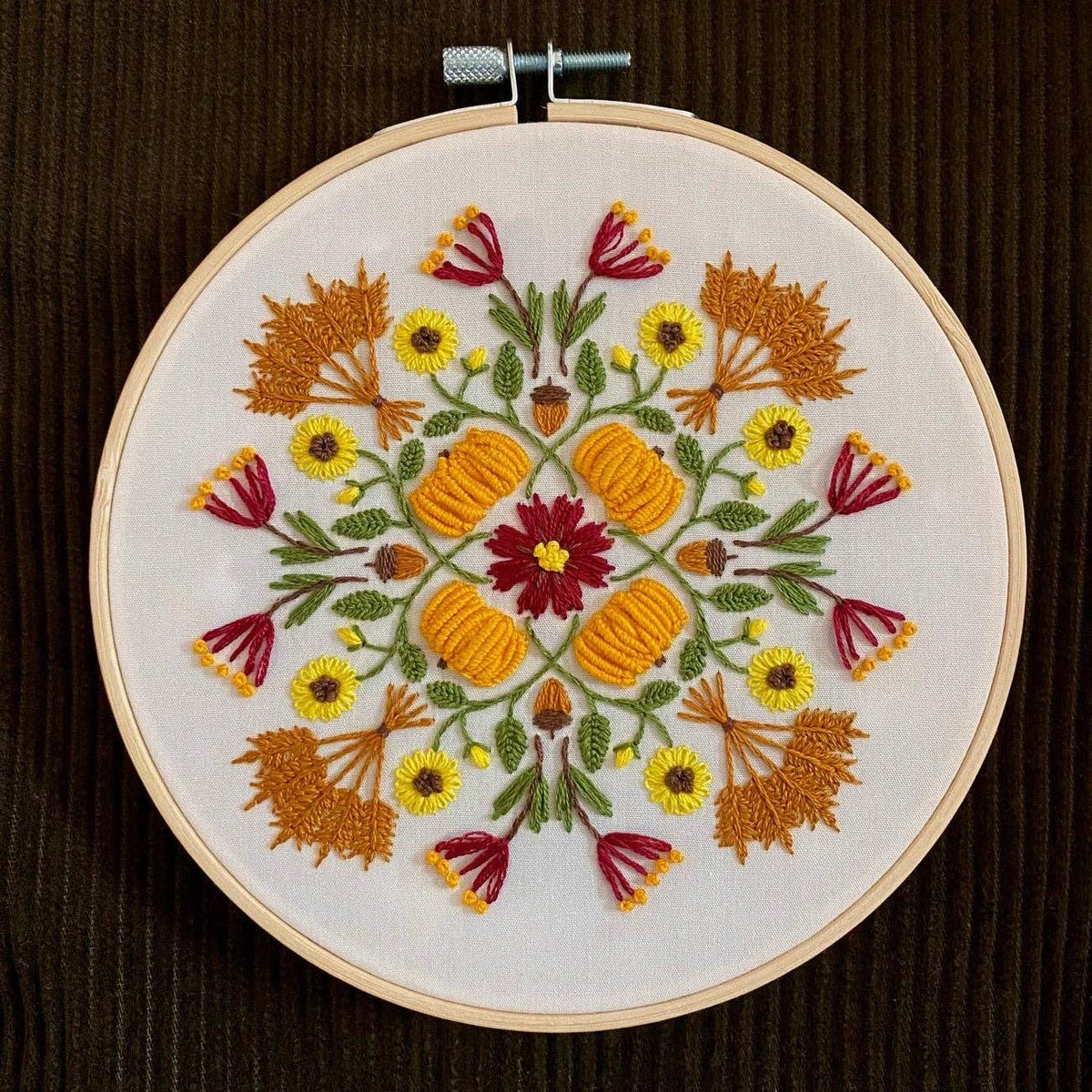 Stitches By Tiff 6" Harvest Mandala Sampler Craft DIY Embroidery Kit