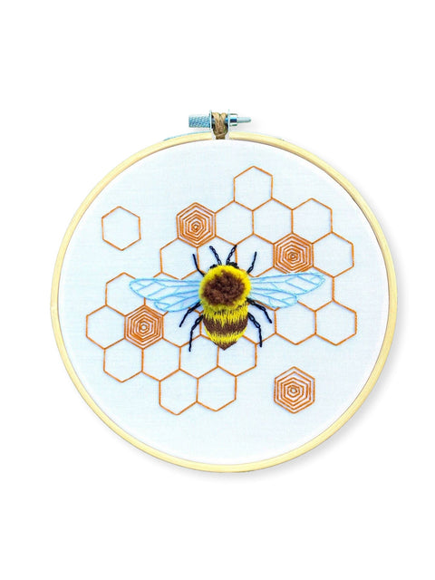 6" Fuzzy Bumblebee DIY Embroidery Kit