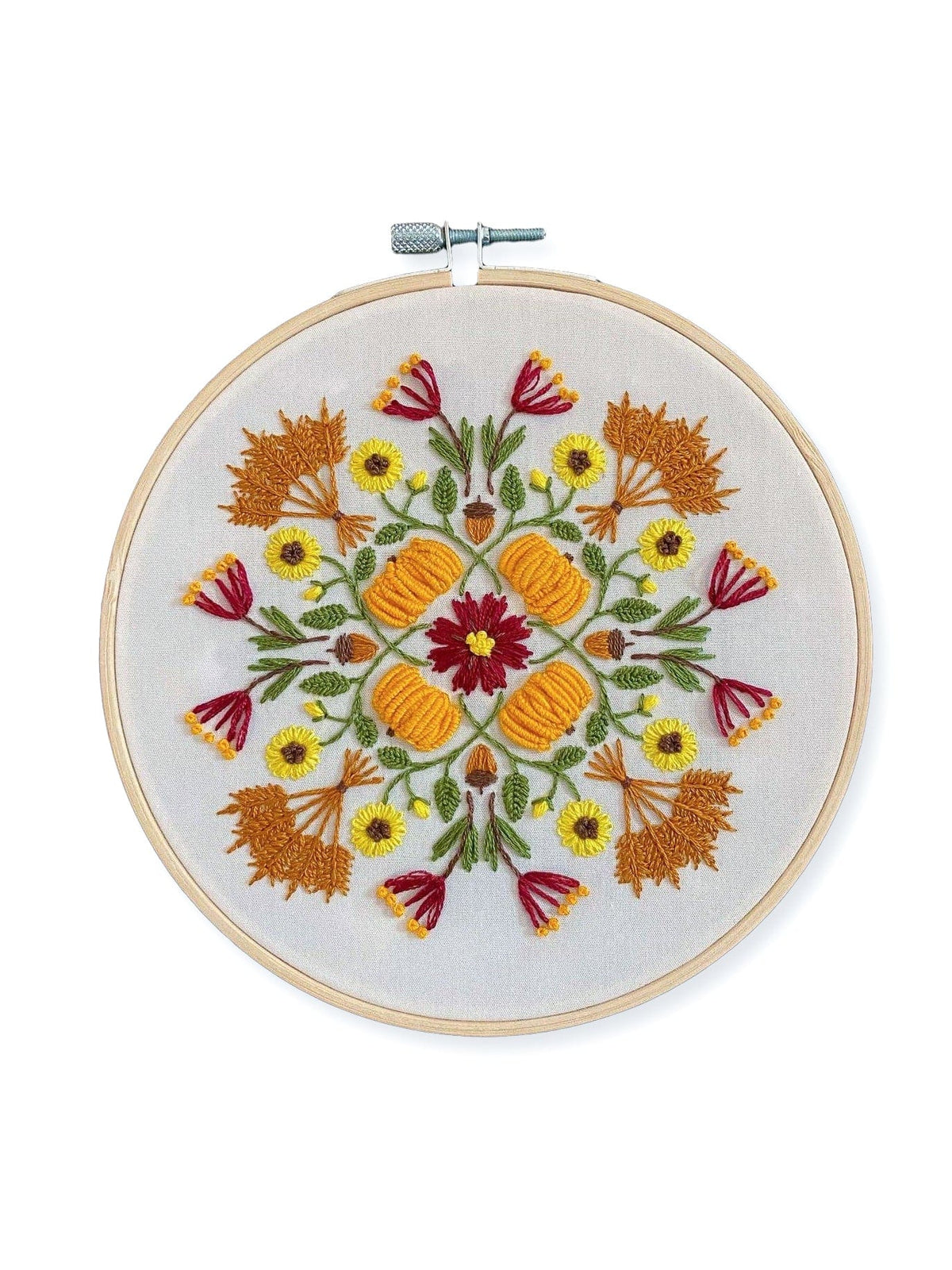 Stitches By Tiff Embroidery Kit 6" Harvest Mandala DIY Embroidery Kit