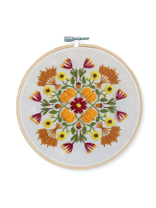 Stitches By Tiff Embroidery Kit 6" Harvest Mandala DIY Embroidery Kit