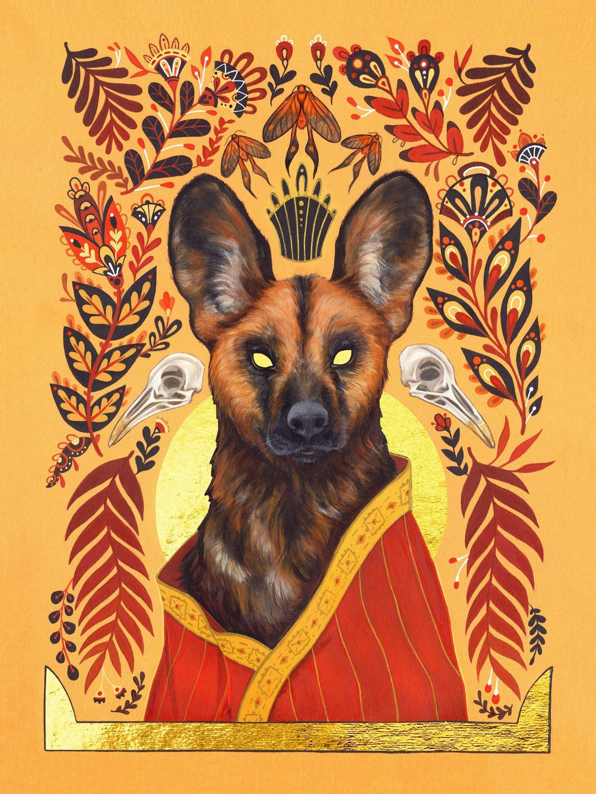 "Sun King" Folk Art Print, 14" x 11" - Shop at Persephone's Hearth