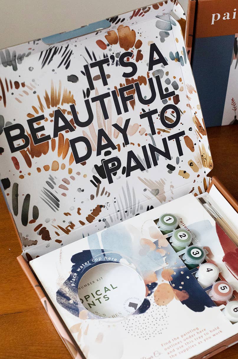 Sunflower Garden Paint - By - Numbers Kit - Shop at Persephone's Hearth