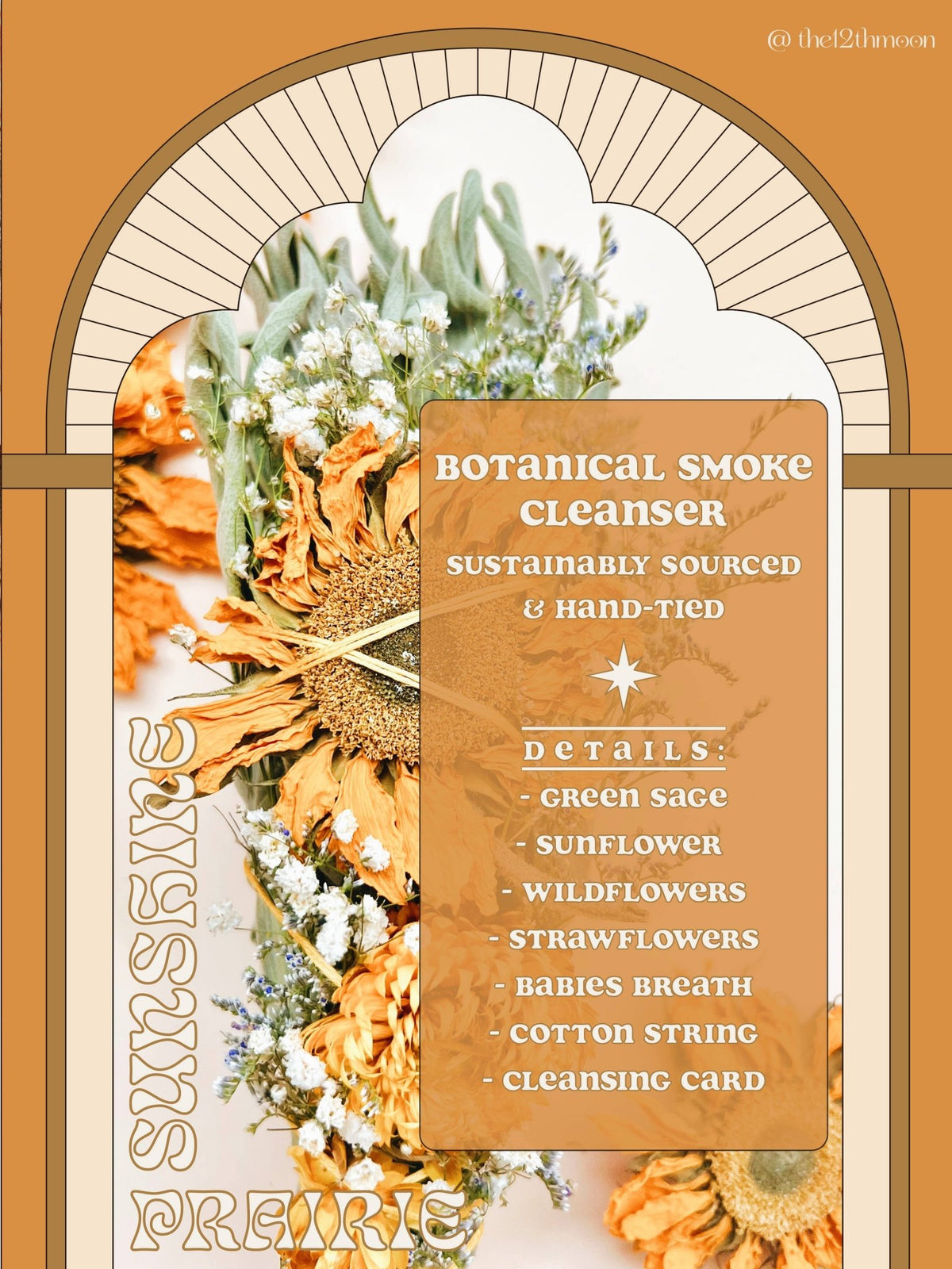 Sunshine Prairie Floral Sage Smoke Cleansing Bundle - Shop at Persephone's Hearth