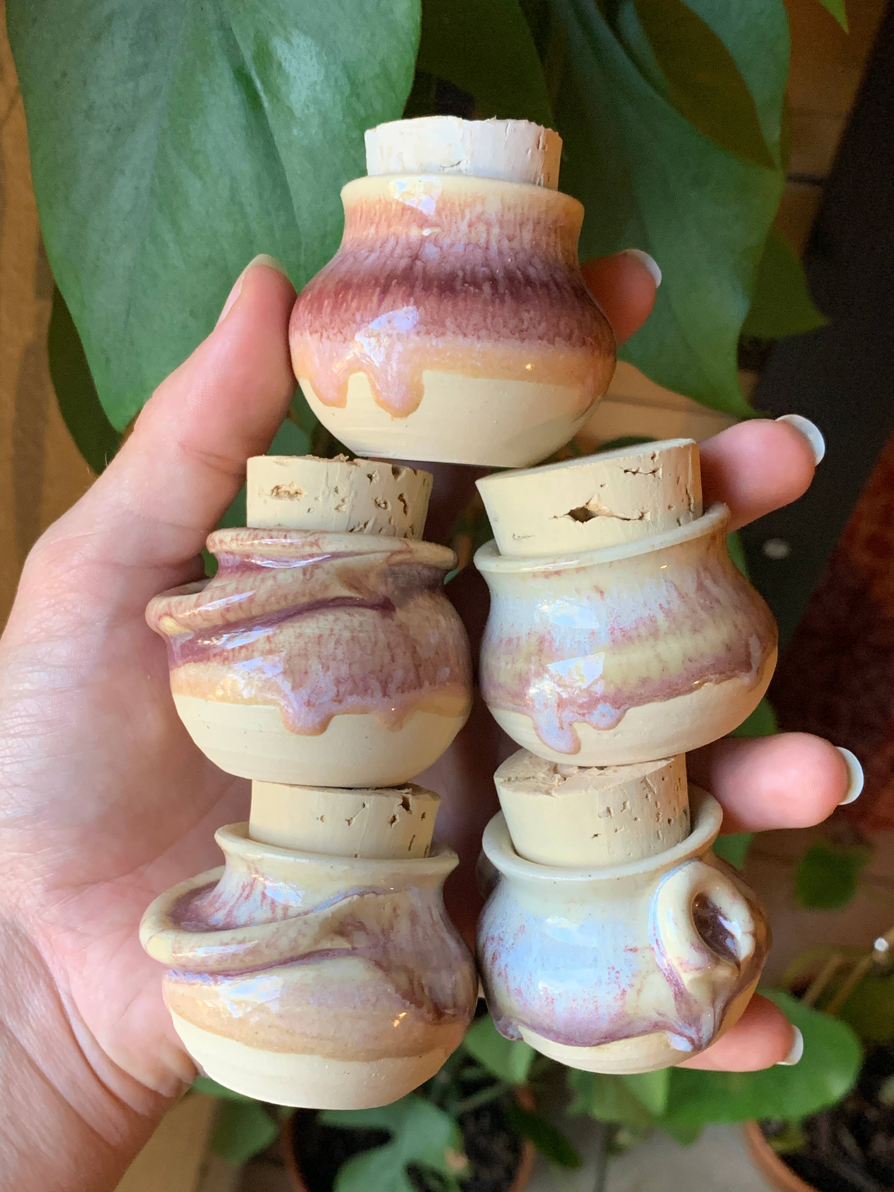 Glazed selling ceramic apothecary jars