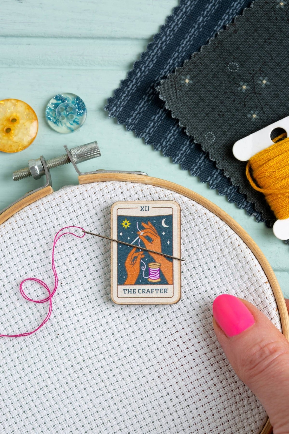 Tarot Card Wooden Needle Minder - Shop at Persephone's Hearth