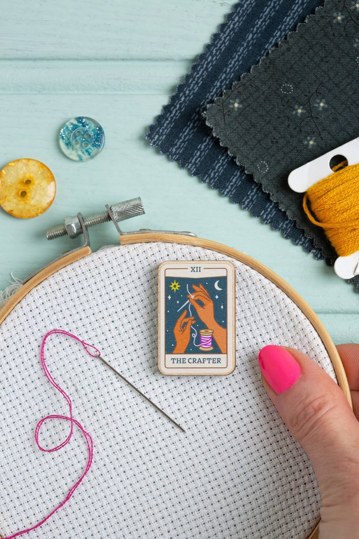Tarot Card Wooden Needle Minder - Shop at Persephone's Hearth