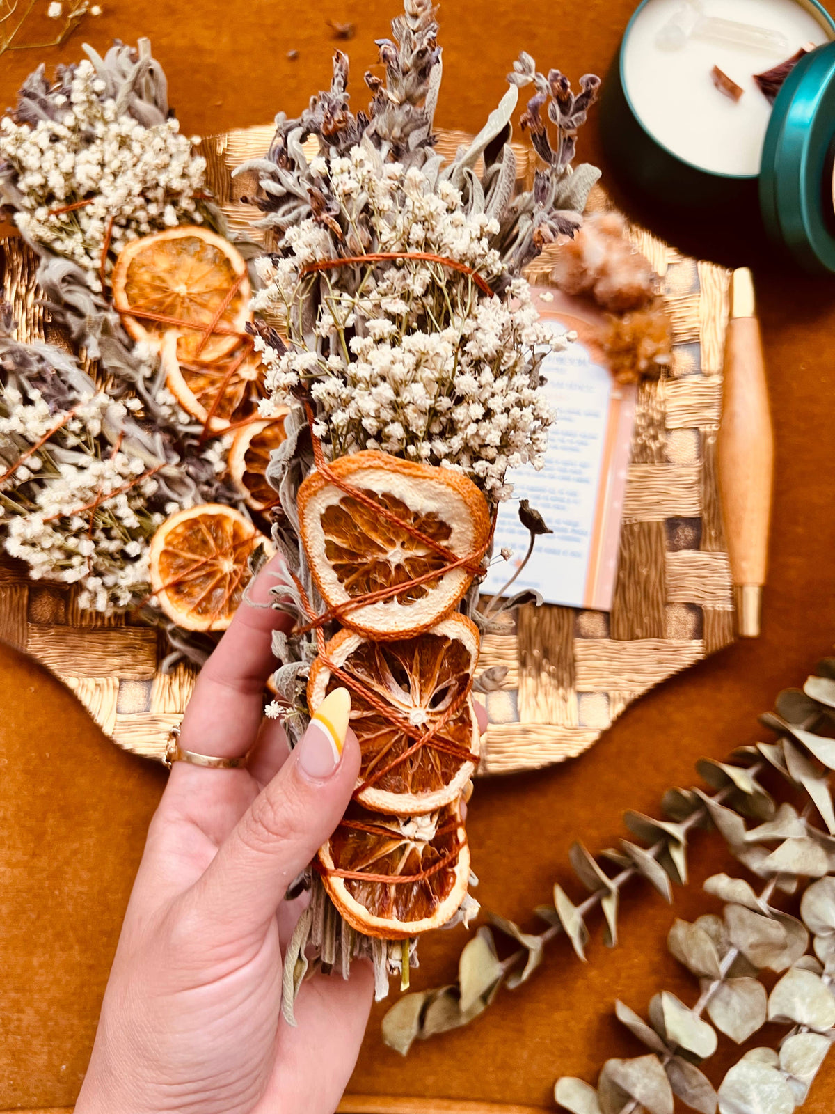 The 12th Moon CITRUS HARVEST Sage Bundle - SEASONAL Smudge - FALL + WINTER