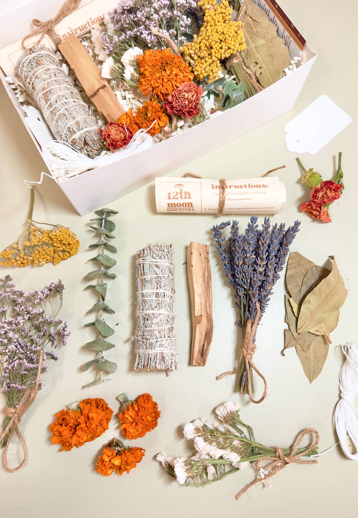 The 12th Moon DIY SMUDGE KIT -  Sage Kit - Gifting - Offline Activities