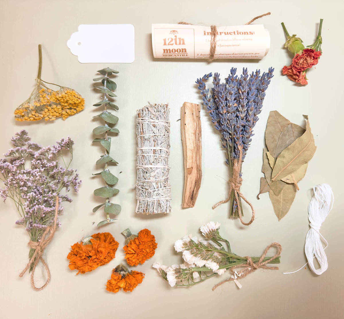 The 12th Moon DIY SMUDGE KIT -  Sage Kit - Gifting - Offline Activities