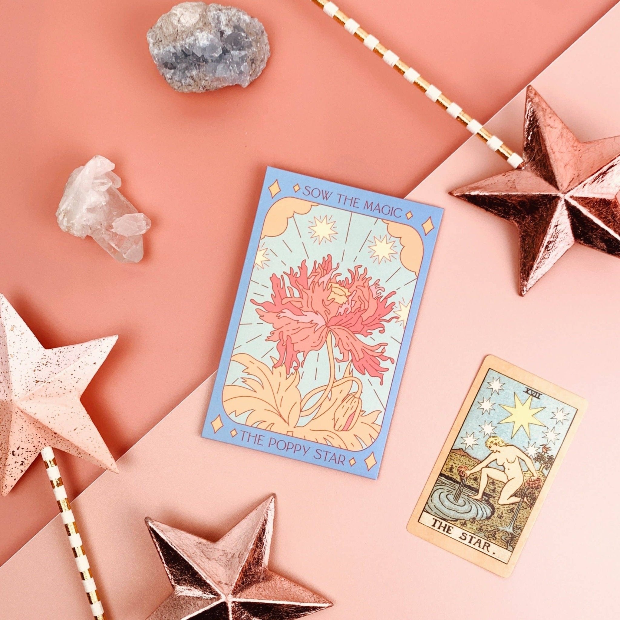 Sow the Magic Poppy Star Tarot Garden Seed Packet
