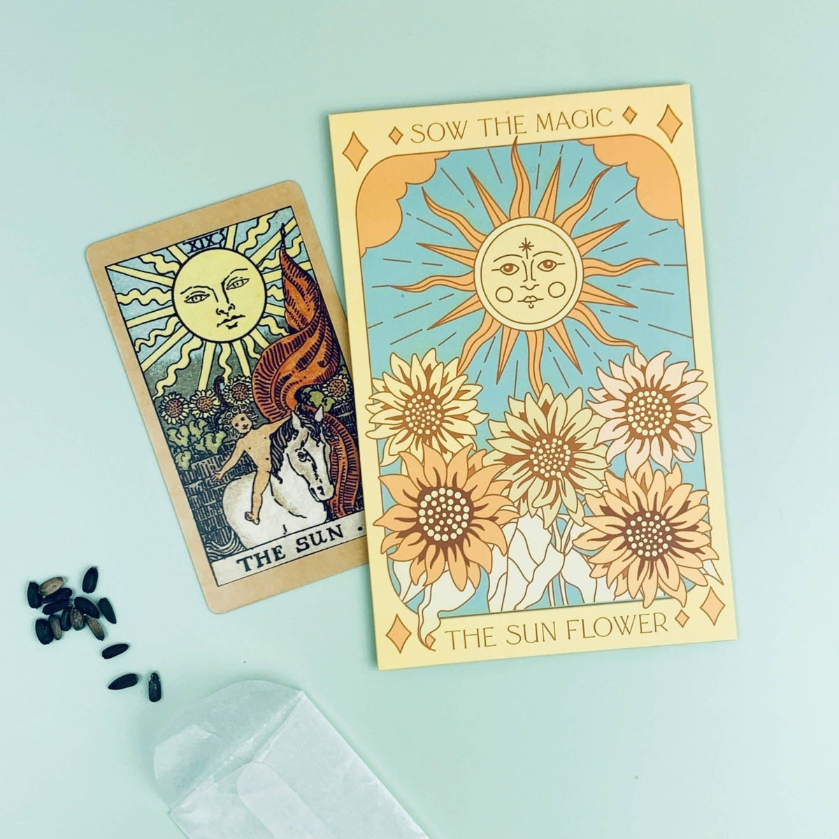 The Sunflower (Ring of Fire) Tarot Garden Seed Packet - Shop at Persephone's Hearth