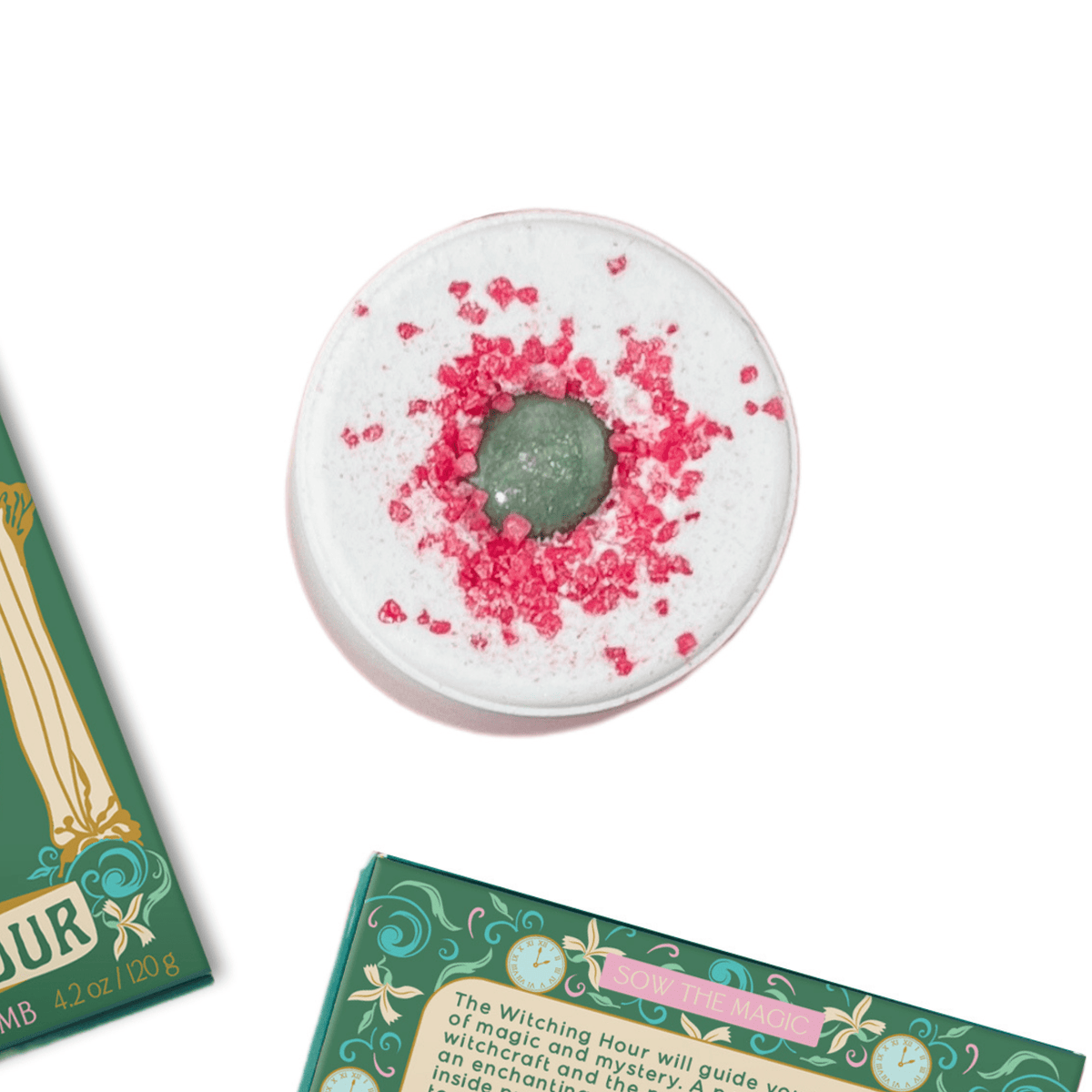 The Witching Hour Lemongrass Bath Bomb with Aventurine - Shop at Persephone's Hearth
