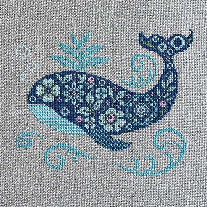Whale of a Time Cross Stitch Kit (Hoop not included) - Shop at Persephone's Hearth