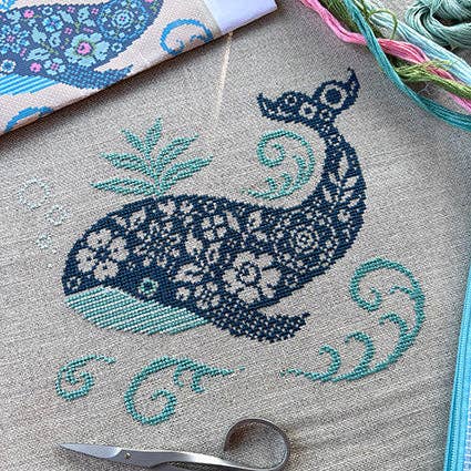 Whale of a Time Cross Stitch Kit (Hoop not included) - Shop at Persephone's Hearth