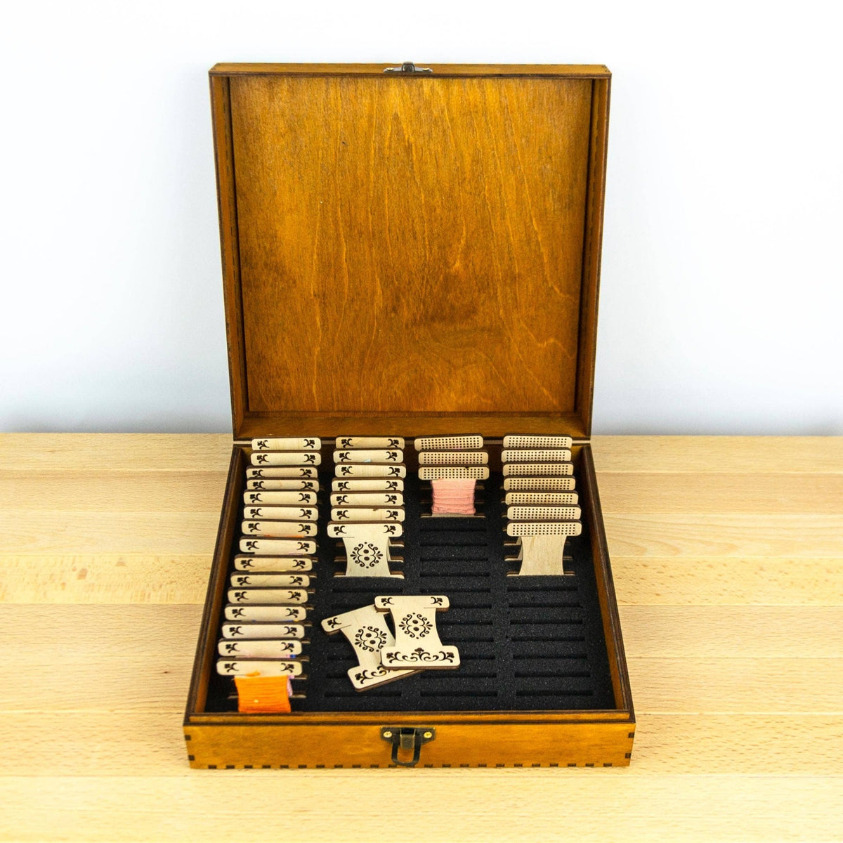 Wooden Thread Organizer Box (holds 60 bobbins) - Shop at Persephone's Hearth