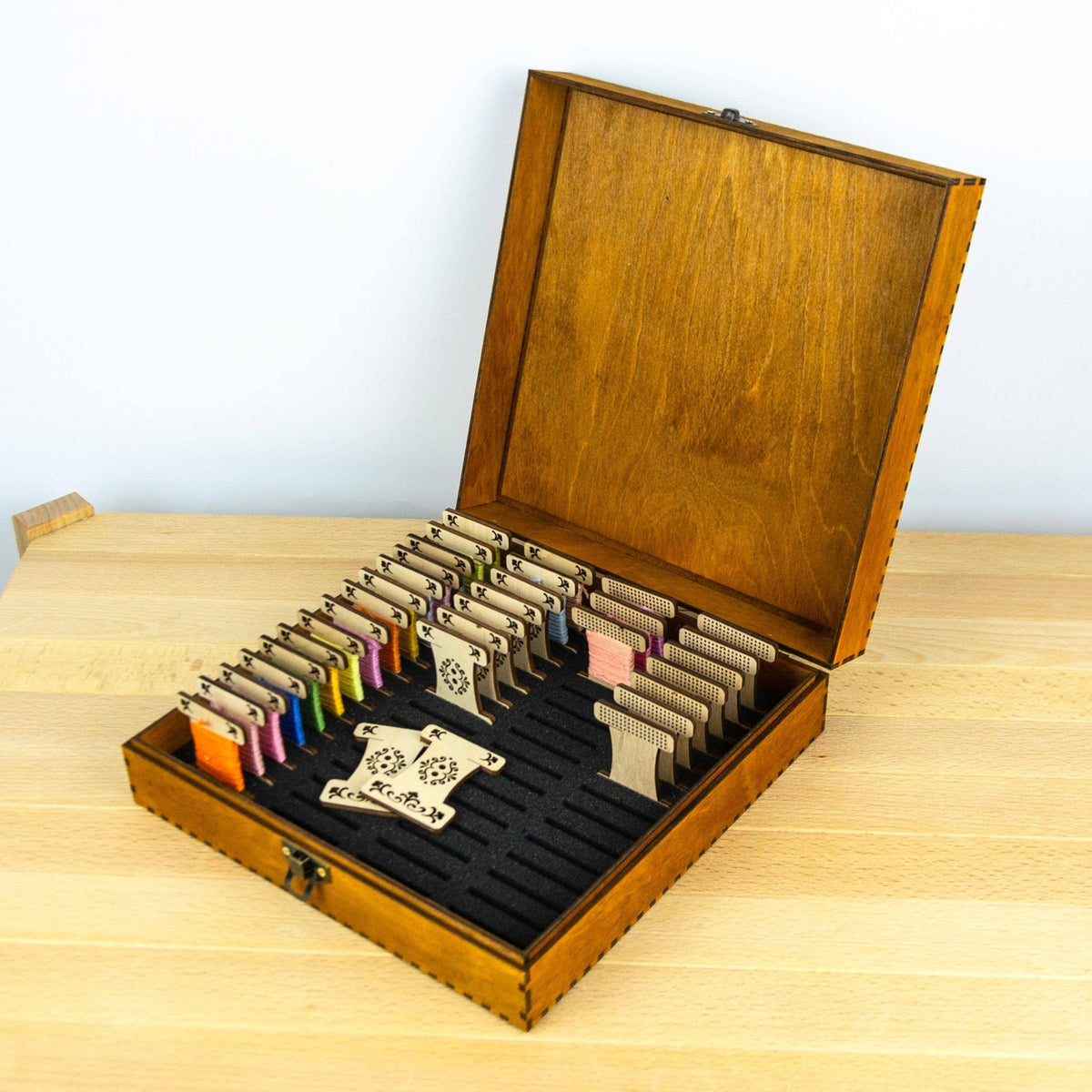 Wooden Thread Organizer Box (holds 60 bobbins) - Shop at Persephone's Hearth