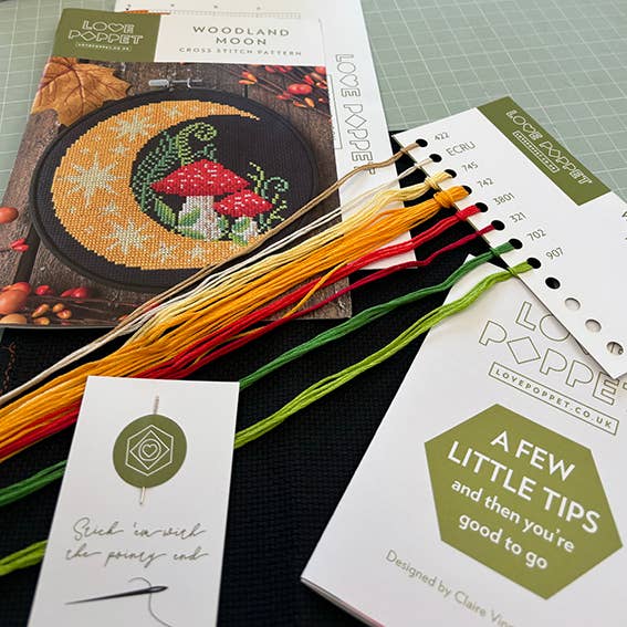 Woodland Moon Cross Stitch Kit (Hoop not included) - Shop at Persephone's Hearth