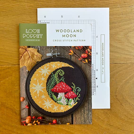 Woodland Moon Cross Stitch Kit (Hoop not included) - Shop at Persephone's Hearth